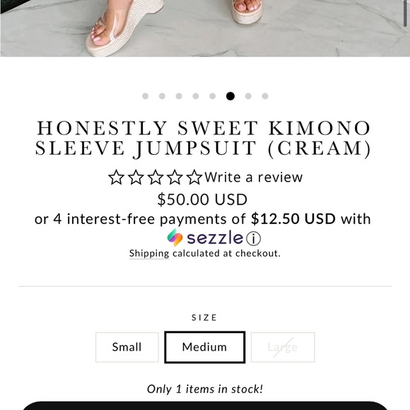 HONESTLY SWEET KIMONO SLEEVE JUMPSUIT - Picture 5 of 5